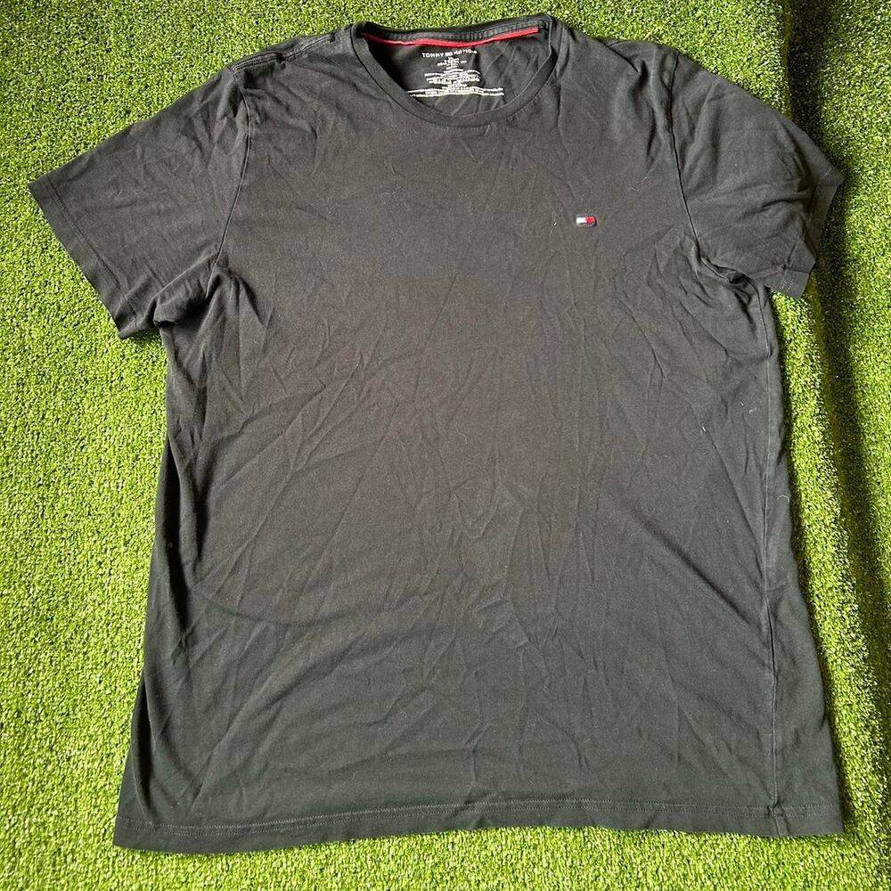 Tommy-hilfiger Men's Black and Navy T-shirt